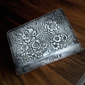 BLACK LEATHER BIBLE COVER