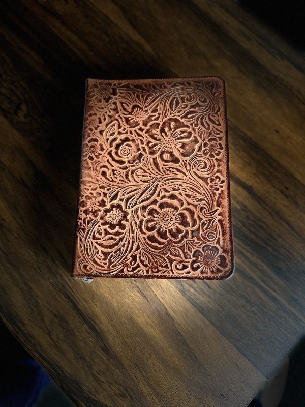 BROWN LEATHER BIBLE COVER